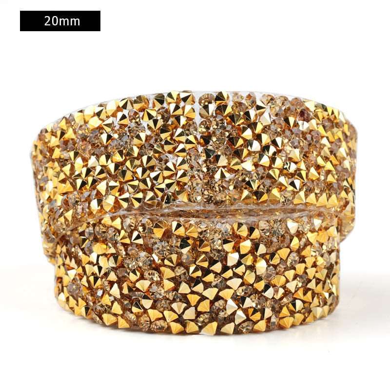 1 Yard Sewing Trim Crystal Motif Strass Hot Fix Rhinestone Tape